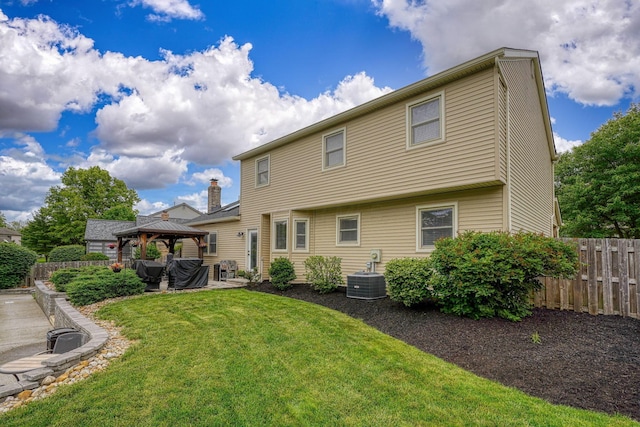 12179 Woodrow Ln, Pickerington, OH 43147 - back of property with a gazebo and central AC
