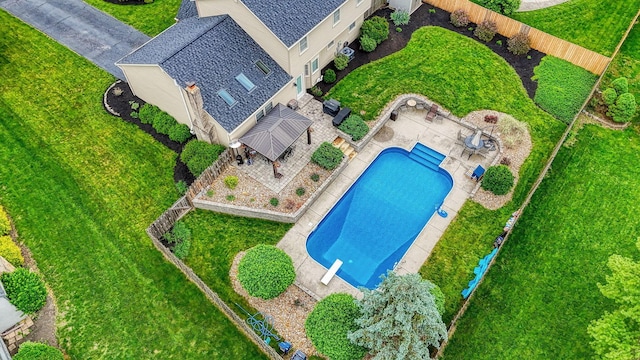 12179 Woodrow Ln, Pickerington, OH 43147 - aerial view of property and surrounding area featuring a pool area