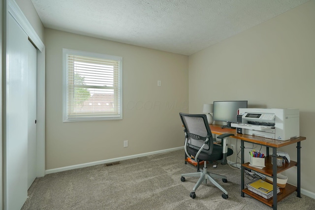 12179 Woodrow Ln, Pickerington, OH 43147 - carpeted office space featuring a textured ceiling and baseboards