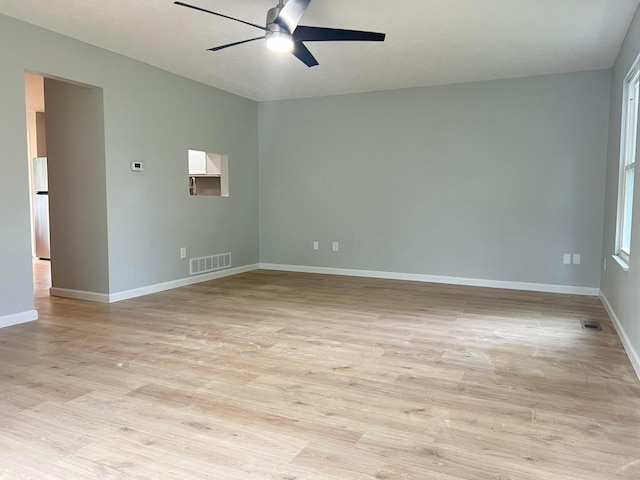 507 Warwick Ln, Pickerington, OH 43147 - unfurnished room featuring ceiling fan, light wood-style floors, and baseboards