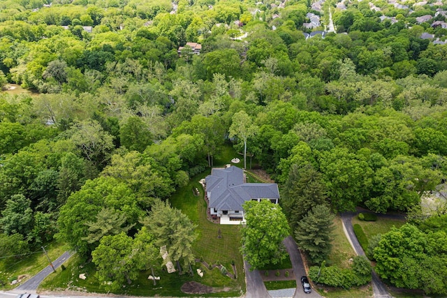8159 Riverside Dr, Powell, OH 43065 - bird's eye view of a heavily wooded area