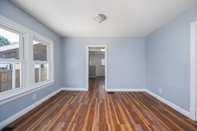 4469 Lancaster Ave, Columbus, OH 43207 - unfurnished room featuring dark wood finished floors and ceiling fan
