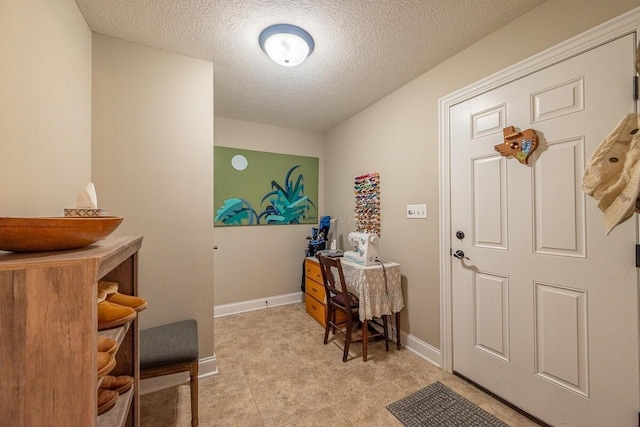 10641 Arrowwood Dr, Plain City, OH 43064 - foyer entrance featuring baseboards and a textured ceiling