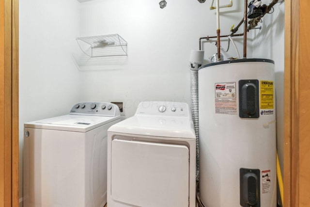 106 N High St Unit 303, Columbus, OH 43215 - laundry room featuring electric water heater and separate washer and dryer