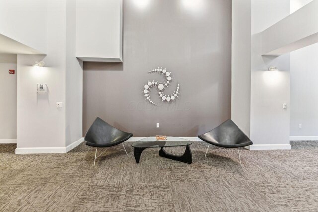 106 N High St Unit 303, Columbus, OH 43215 - living area featuring carpet and baseboards