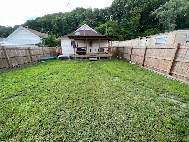 1119 Poplar St, Nelsonville, OH 45764 - view of yard with a deck