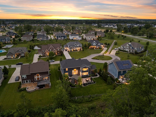 3624 Sparrow Ct, Hilliard, OH 43026 - aerial view at dusk of a residential view