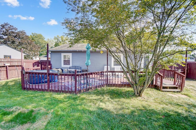 8448 Blue Lake Ave, Galloway, OH 43119 - back of house featuring a wooden deck and a shingled roof