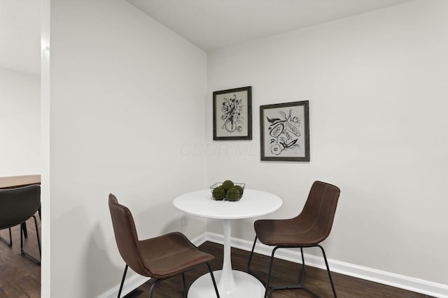 1465 Zenner Dr, Columbus, OH 43207 - dining area featuring baseboards and dark wood-style floors