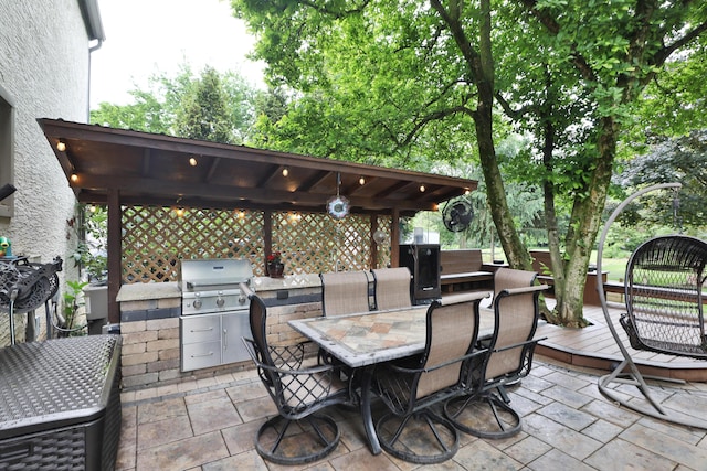 4359 Shire Cove Rd, Hilliard, OH 43026 - view of patio / terrace with outdoor dining area and a wooden deck