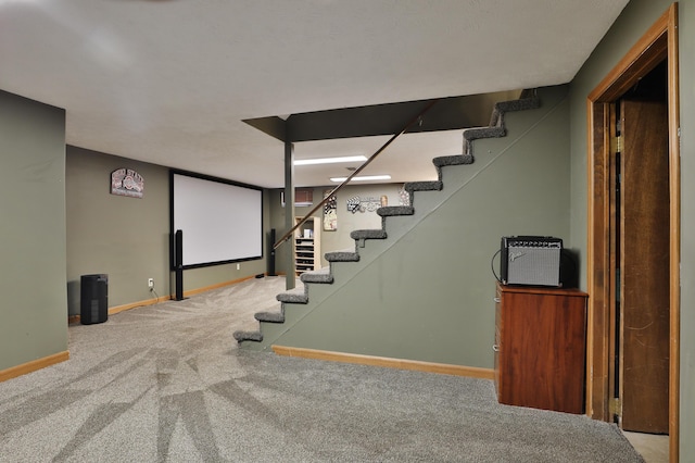 4359 Shire Cove Rd, Hilliard, OH 43026 - carpeted home theater room featuring baseboards