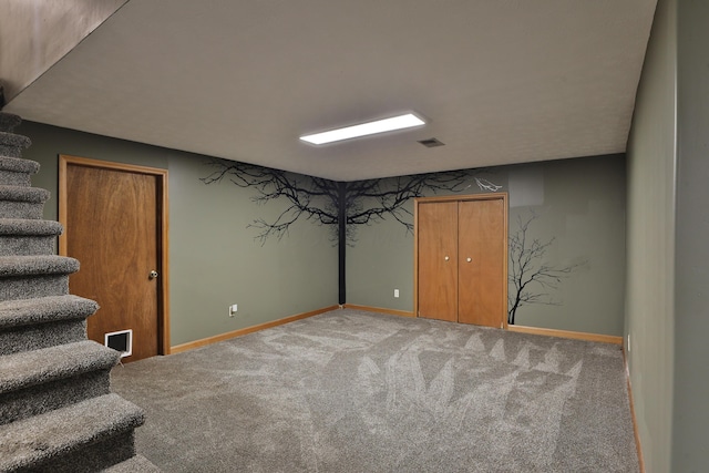 4359 Shire Cove Rd, Hilliard, OH 43026 - below grade area featuring stairway and carpet floors