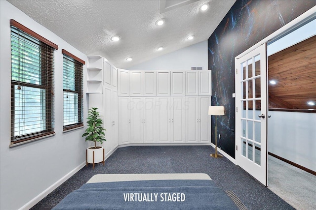 4359 Shire Cove Rd, Hilliard, OH 43026 - view of community featuring french doors, vaulted ceiling, a textured ceiling, and recessed lighting
