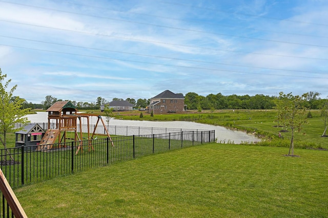 2733 Sycamore Trce, Hilliard, OH 43026 - view of yard featuring a playground and a water view