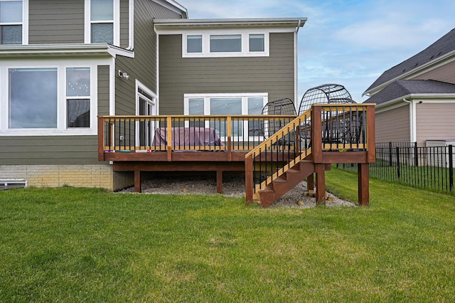 2733 Sycamore Trce, Hilliard, OH 43026 - back of house featuring a deck and stairs
