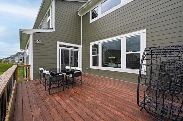 2733 Sycamore Trce, Hilliard, OH 43026 - wooden deck with outdoor dining space