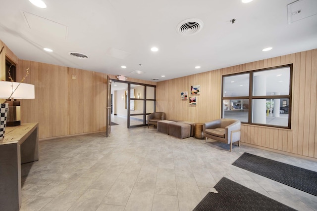 825 N 4th St Unit 406, Columbus, OH 43215 - building lobby with wooden walls and recessed lighting