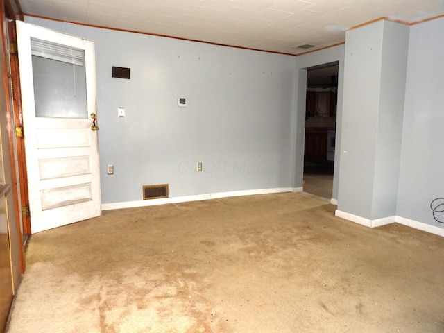 938 Meadowview Ave, Lancaster, OH 43130 - empty room with ornamental molding, baseboards, and carpet flooring