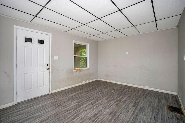 3102 Lehman Rd, Cincinnati, OH 45204 - entrance foyer with a paneled ceiling, wood finished floors, and baseboards
