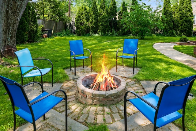 2175 Ridgeview Rd, Upper Arlington, OH 43221 - view of patio featuring an outdoor fire pit