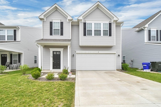 5384 Coble Meadows Ln, Canal Winchester, OH 43110 - traditional home with a garage, driveway, and a front lawn