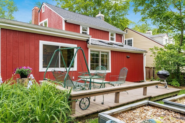 796 Mulberry Dr, Columbus, OH 43235 - wooden terrace featuring area for grilling