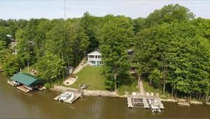 7326 State Route 19 Unit 9, Lot 297, Mount Gilead, OH 43338 - drone / aerial view of a nearby body of water