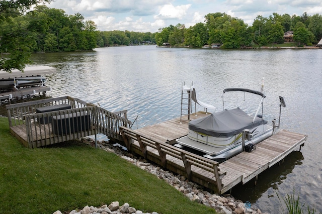7326 State Route 19 Unit 9, Lot 297, Mount Gilead, OH 43338 - dock featuring a water view and a wooded view