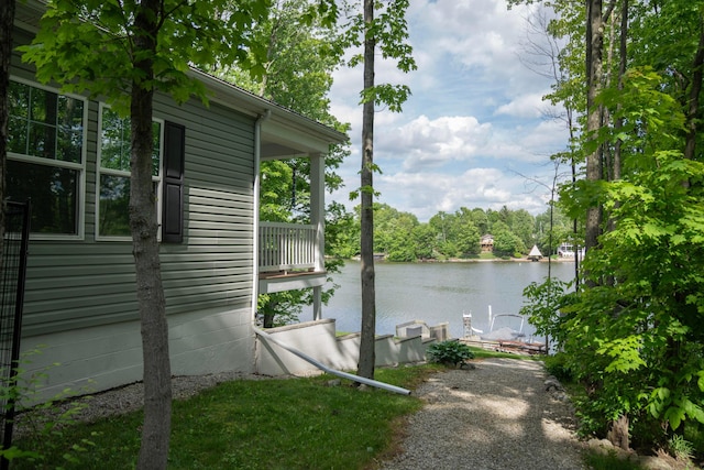 7326 State Route 19 Unit 9, Lot 297, Mount Gilead, OH 43338 - water view with a boat dock