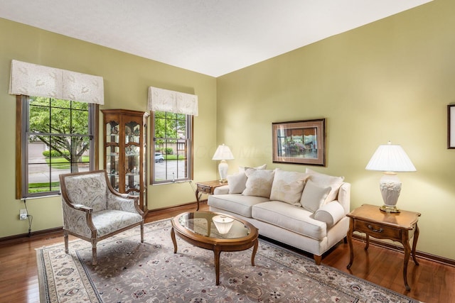5584 Tangarey Ct, Columbus, OH 43235 - living room featuring baseboards and wood finished floors