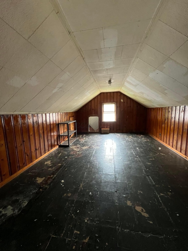 527 N 15th St, Coshocton, OH 43812 - additional living space with wooden walls and vaulted ceiling