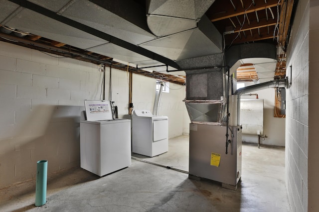 465 W Schrock Rd, Westerville, OH 43081 - unfinished below grade area with washing machine and dryer and heating unit