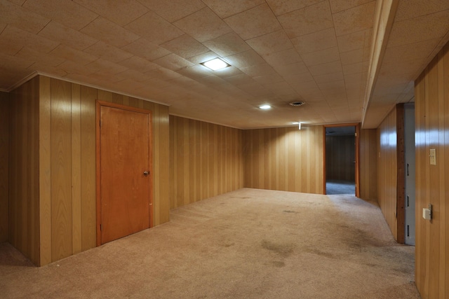 465 W Schrock Rd, Westerville, OH 43081 - finished basement with carpet floors and wood walls