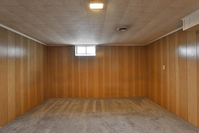 465 W Schrock Rd, Westerville, OH 43081 - basement featuring carpet flooring and wooden walls