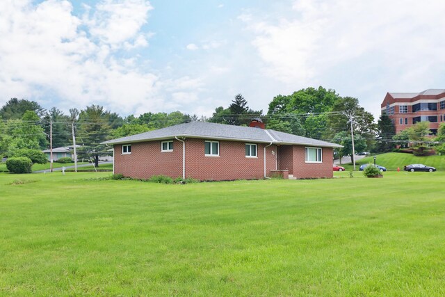 465 W Schrock Rd, Westerville, OH 43081 - back of house featuring a yard and a chimney