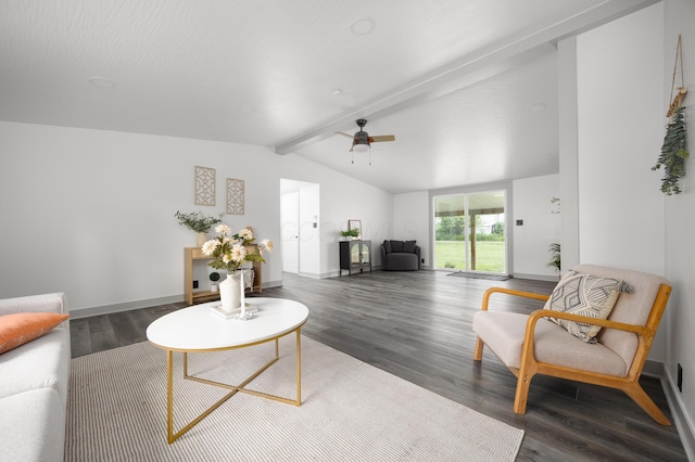 25 Vernon Ave, London, OH 43140 - living room featuring wood finished floors, ceiling fan, and baseboards