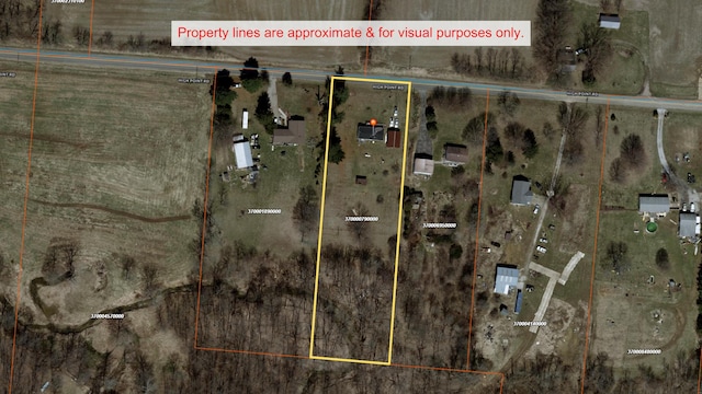 11095 High Point Rd, Thornville, OH 43076 - aerial view of property's location with property boundaries highlighted