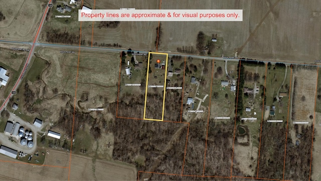 11095 High Point Rd, Thornville, OH 43076 - aerial map of property and surrounding area featuring property boundaries highlighted