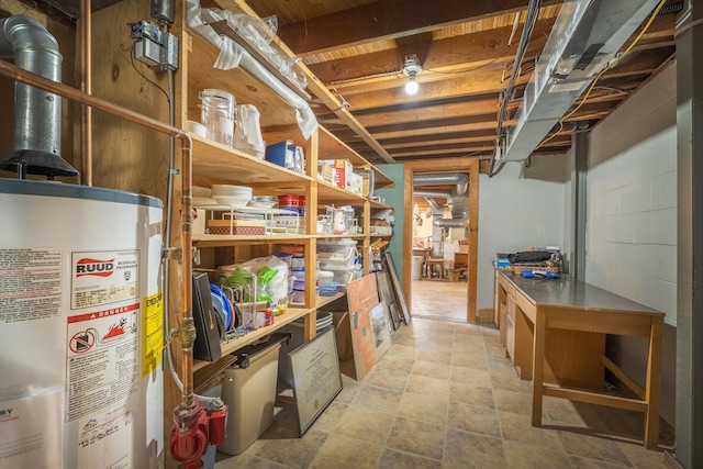 213 Kokosing Dr, Gambier, OH 43022 - storage featuring gas water heater