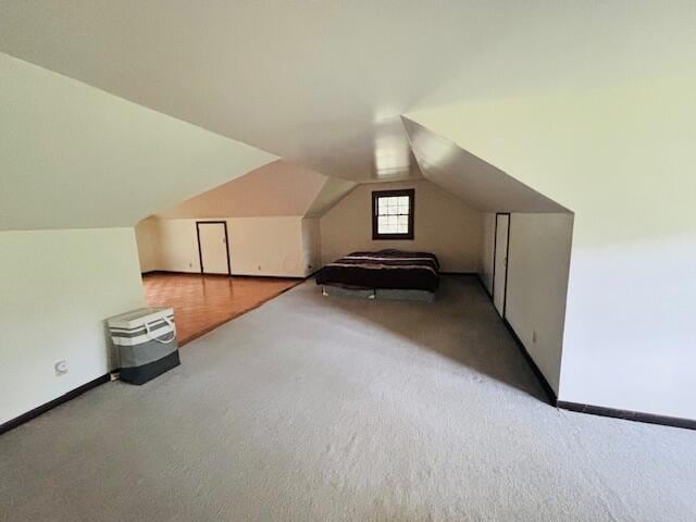 91 Bridle Path Ln, Granville, OH 43023 - bonus room featuring carpet, lofted ceiling, and baseboards