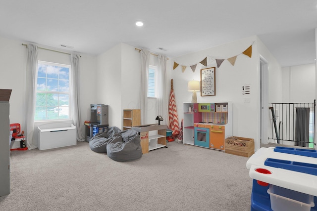417 Bren Dr, Lancaster, OH 43130 - game room with carpet and recessed lighting