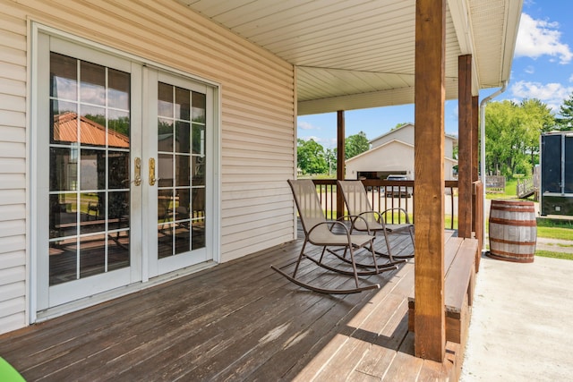 17994 Claypool Rd SE, Newark, OH 43056 - wooden terrace with french doors