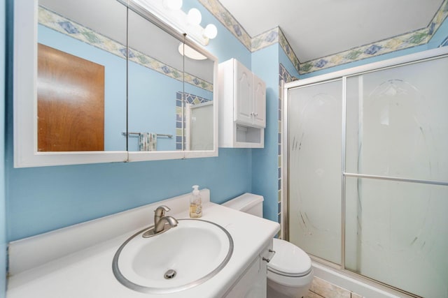 299 Sherwood Downs S, Newark, OH 43055 - bathroom with toilet, a shower stall, and vanity