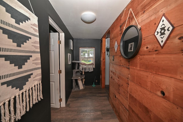 6566 S St, Marion, OH 43302 - corridor featuring wood finished floors and wood walls