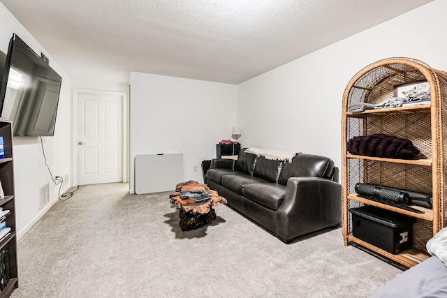 797 S Front St, Columbus, OH 43206 - living area with carpet and a textured ceiling