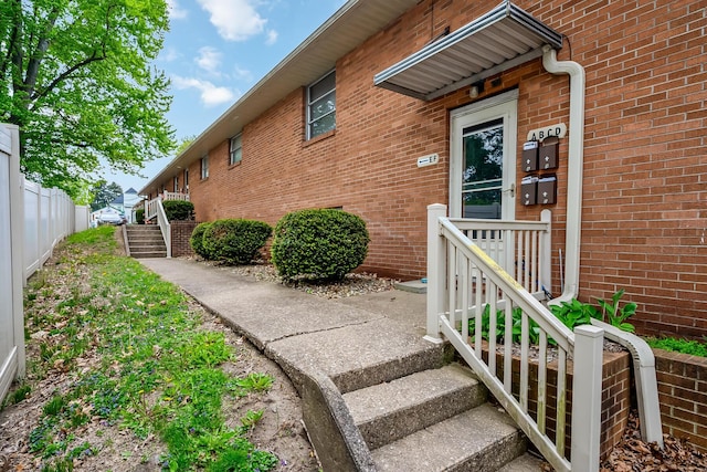 320 N 3rd St, Coshocton, OH 43812 - entrance to property with brick siding