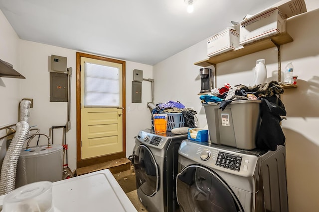 320 N 3rd St, Coshocton, OH 43812 - washroom featuring washer and clothes dryer and electric panel