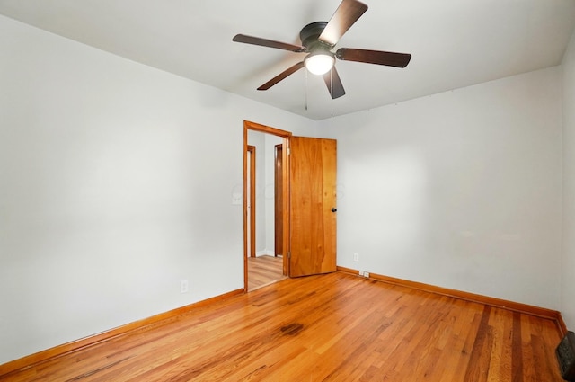 1244 N Broad St, Lancaster, OH 43130 - unfurnished room featuring a ceiling fan, light wood-style flooring, and baseboards