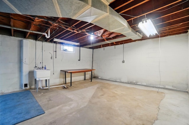 1244 N Broad St, Lancaster, OH 43130 - basement with a sink