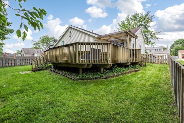1790 Jupiter Ave, Hilliard, OH 43026 - back of property with a wooden deck